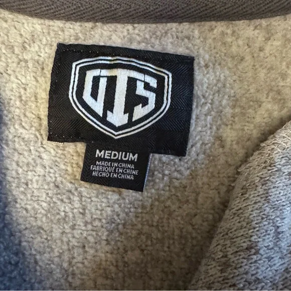 University of Michigan OTS Quarter Zip Pullover Gray Fleece Size Medium - Picture 6 of 7